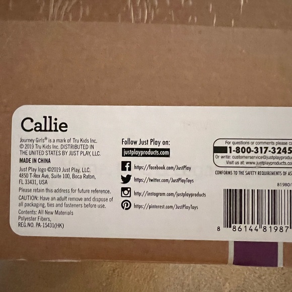 NWT Callie JourneyGirls Doll - Picture 3 of 4